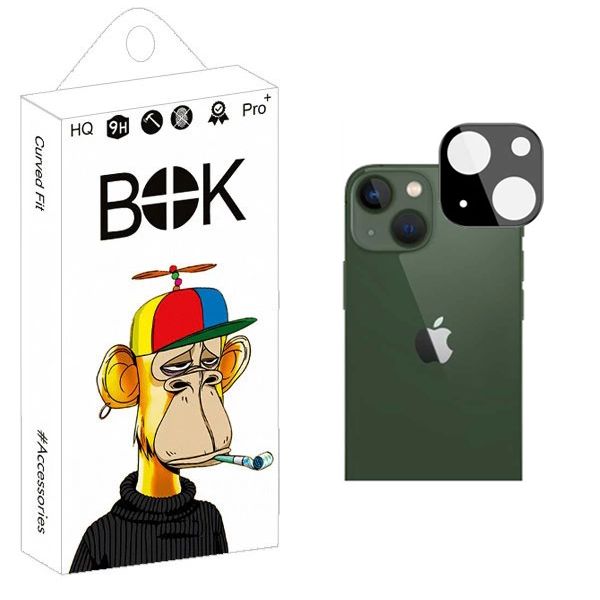 محافظ لنز دوربین بوک مدل 3D-9H مناسب برای گوشی موبایل اپل iPhone 13 Mini