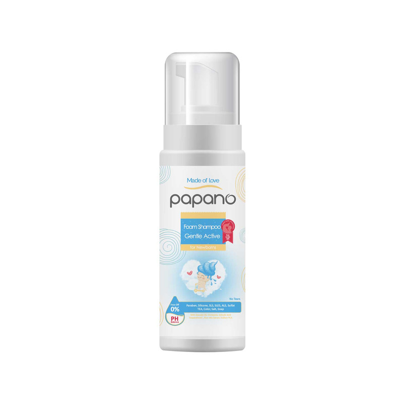 شامپو فوم نوزاد پاپانو مدل foam shampoo حجم 150 میلی لیتر