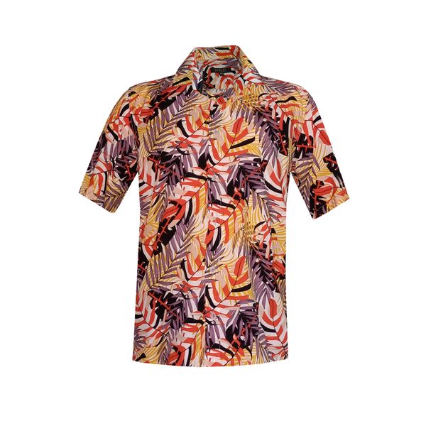 پیراهن آستین کوتاه مردانه مدل هاوایی برگ کد na