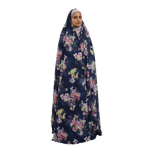 چادر نماز حجاب فاطمی مدل دسته گل رز سوپر سافت گیاهی کد  sorm 9990