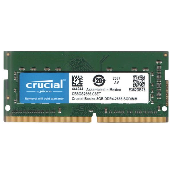 رم لپ تاپ DDR4 تک کاناله 2666 مگاهرتز CL19 کروشیال مدل Basics ظرفیت 8 گیگابایت