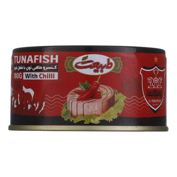 کنسرو ماهی تون با فلفل قرمز طرح پرسپولیس طبیعت - 180 گرم