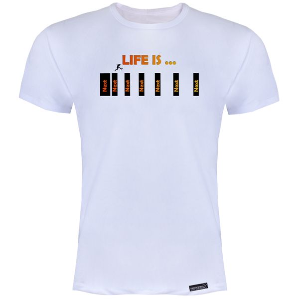 تی شرت آستین کوتاه مردانه 27 مدل Life Is کد MH1824