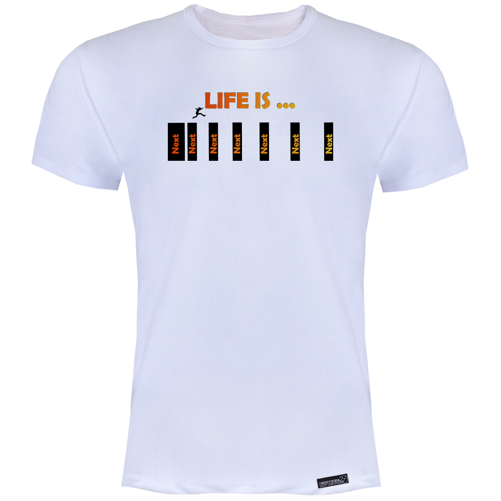تی شرت آستین کوتاه مردانه 27 مدل Life Is کد MH1824