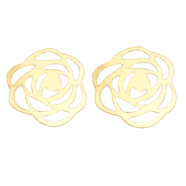 گوشواره طلا 18 عیار زنانه عدنان مدل گل js5