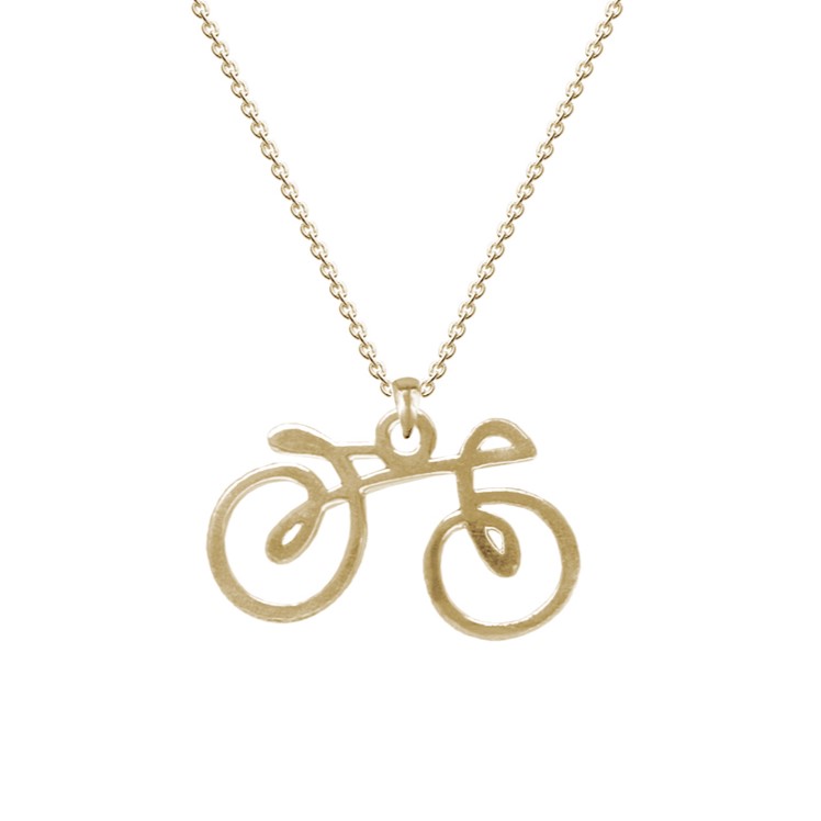 گردنبند طلا 18 عیار زنانه ژابیز مدل دوچرخه g1-25