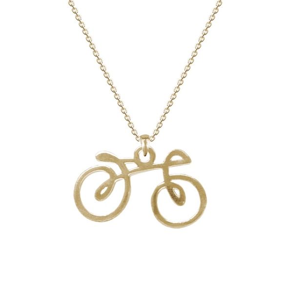 گردنبند طلا 18 عیار زنانه ژابیز مدل لاین آرت دوچرخه کد g25