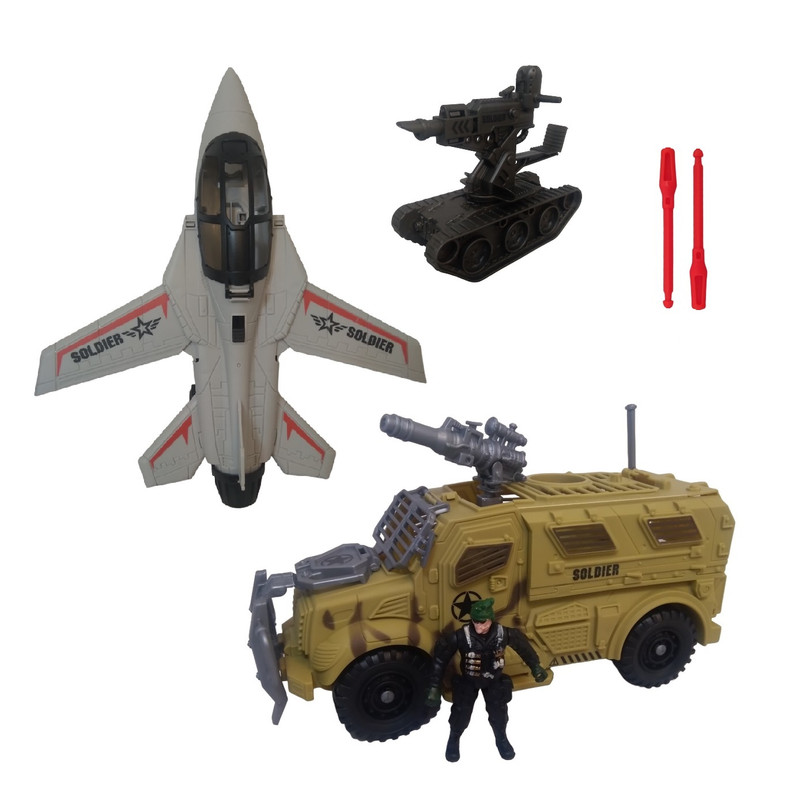 اسباب بازی جنگی مدل نفربر طرح هواپیما مجموعه 5 عددی