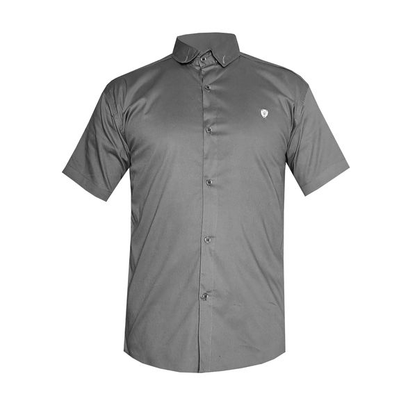 پیراهن آستین کوتاه مردانه مدل ساده کد P-DUD رنگ نوک مدادی