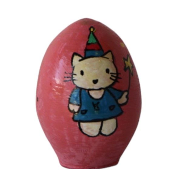 تخم مرغ سفالی مدل نقاشی گربه