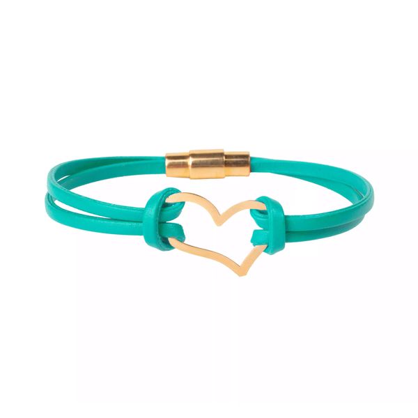 دستبند طلا 18 عیار زنانه روبی آرت گالری مدل قلبی -3