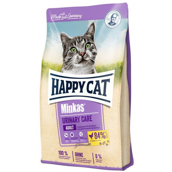 غذای خشک گربه هپی کت مدل happy Minkas Urinary وزن 10 کیلوگرم