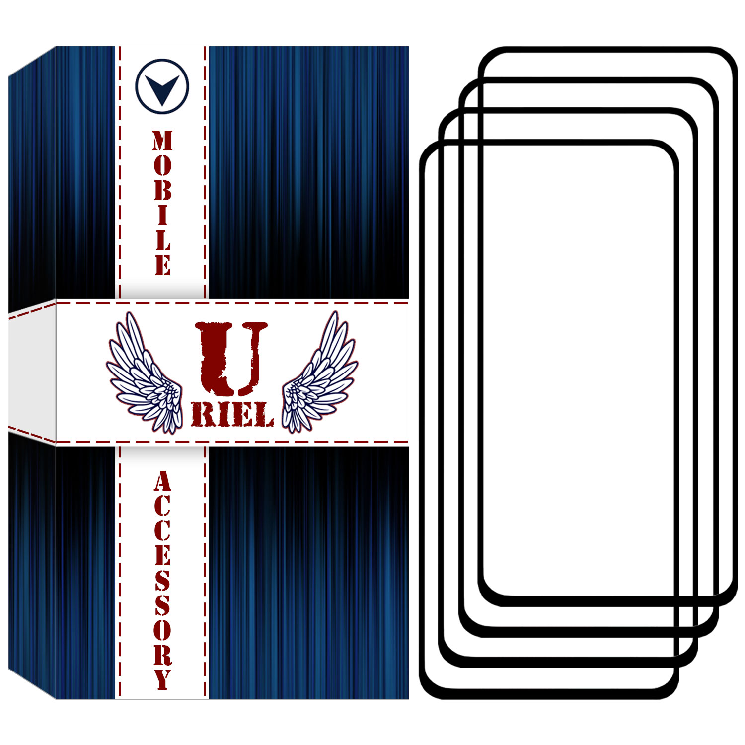 محافظ صفحه نمایش شیشه ای یوریل مدل UFG مناسب برای گوشی موبایل شیائومی Poco X6 Neo بسته چهار عددی