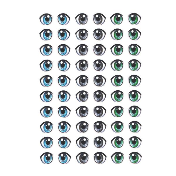 چشم عروسک مدل رزینی 6 کد 2 مجموعه 60 عددی
