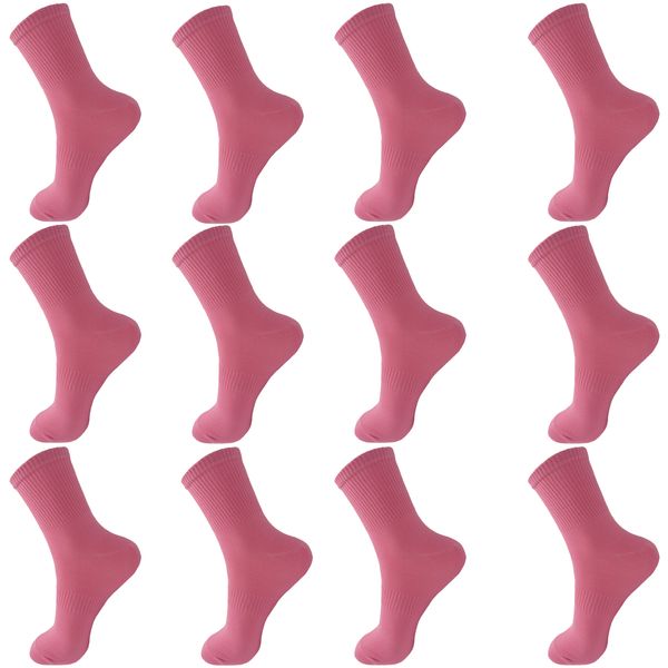 جوراب ورزشی زنانه ادیب مدل کش انگلیسی کد  SPTW رنگ صورتی بسته 3 عددی