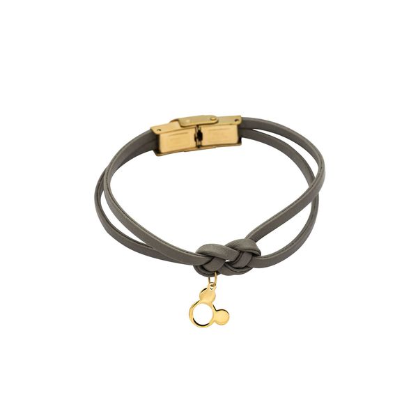 دستبند طلا 18 عیار زنانه گالری روبی مدل میکی موس