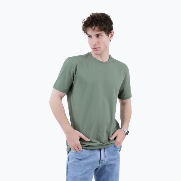 تی شرت آستین کوتاه مردانه پاتن جامه مدل 131621020330557 رنگ سبز 