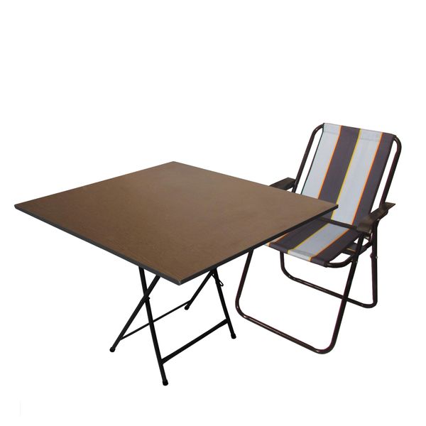 میز و صندلی تاشو سفری میزیمو مدل ساحلی کد 2912