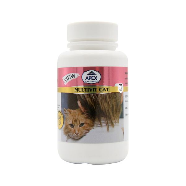 قرص مولتی ویتامین گربه اپکس کد 17096 وزن 50 گرم