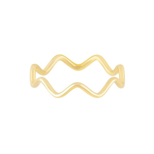 انگشتر طلا 18 عیار زنانه طلا و جواهر درریس مدل زیگزالی ساده