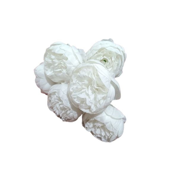 دسته گل مصنوعی مدل پیونی سفید بزرگ