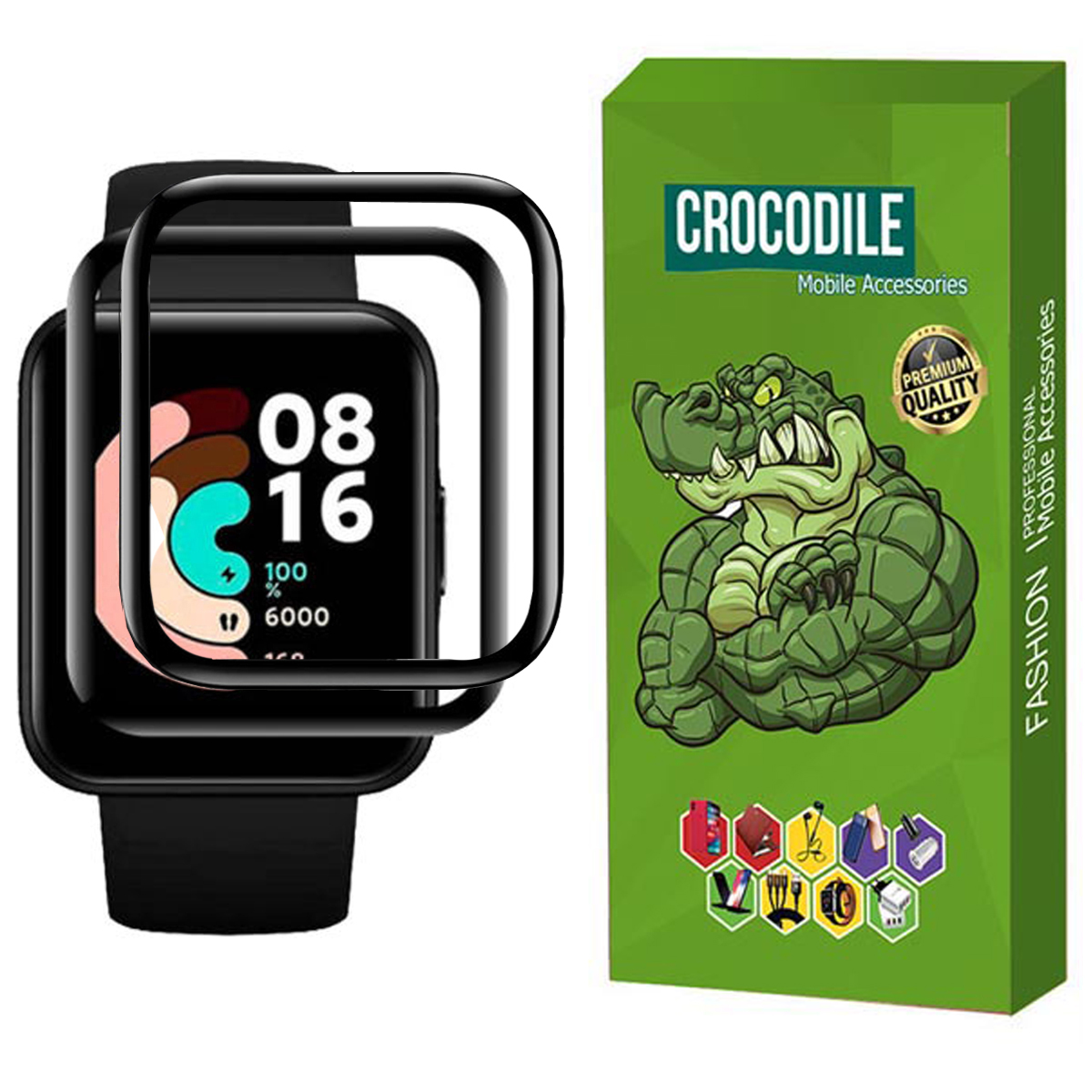 محافظ صفحه نمایش کروکودیل مدل C-PWM مناسب برای ساعت هوشمند شیائومی Redmi Watch 2 بسته 2 عددی