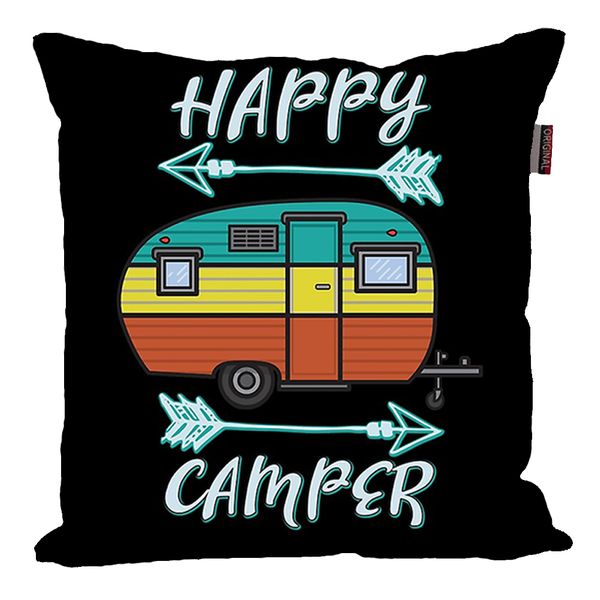 کوسن مدل کمپر خوشحال کمپینگ Happy Camper Camping کد KO510