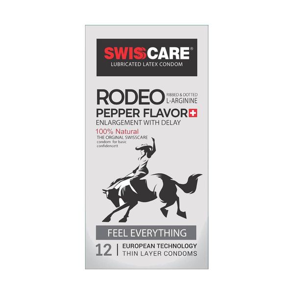 کاندوم سوئیس کر مدل RODEO بسته 12 عددی