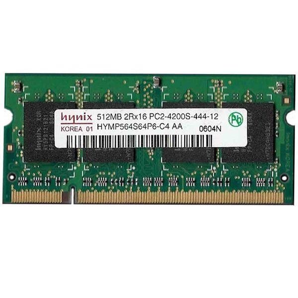  رم لپ تاپ DDR2 دو کاناله 533 مگاهرتز CP6 هاینیکس مدل 4200s ظرفیت 512 مگابایت