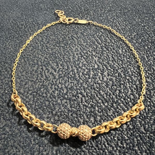 دستبند طلا 18 عیار زنانه سوزیانا مدل زنجیری توپی