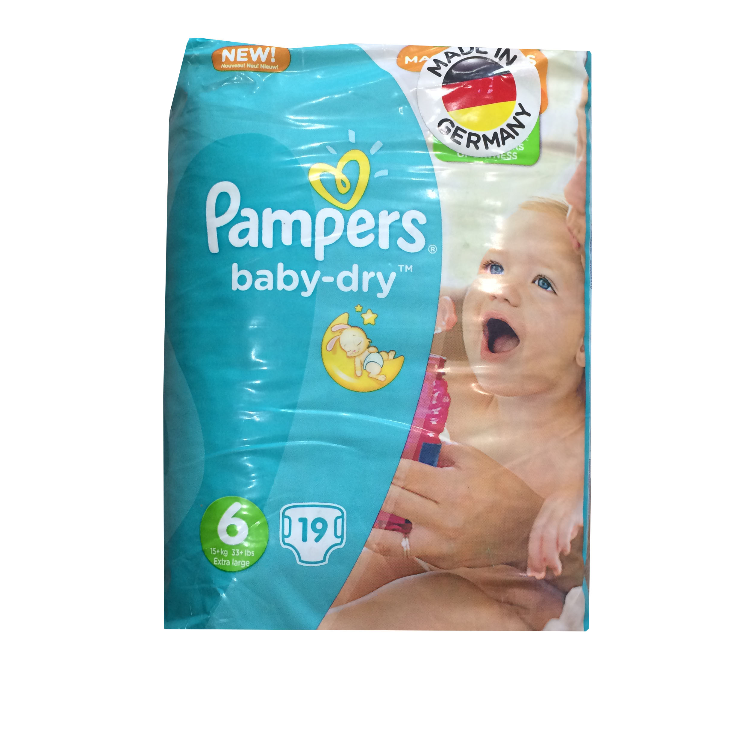 پوشک پمپرز مدل Baby Dry new سایز 6 بسته 19 عددی