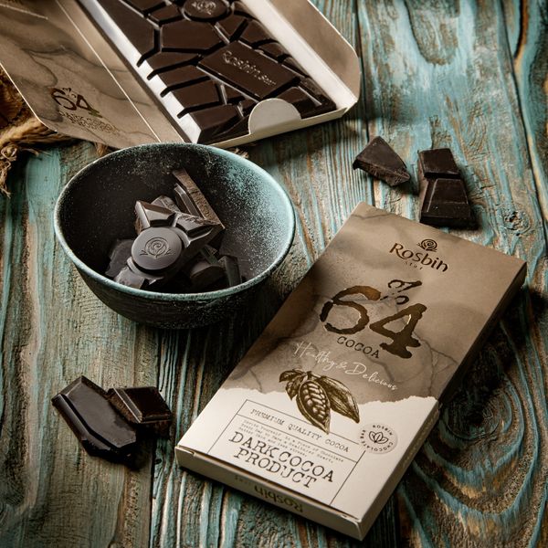 شکلات تلخ 64 درصد رزبین استار - 100 گرم