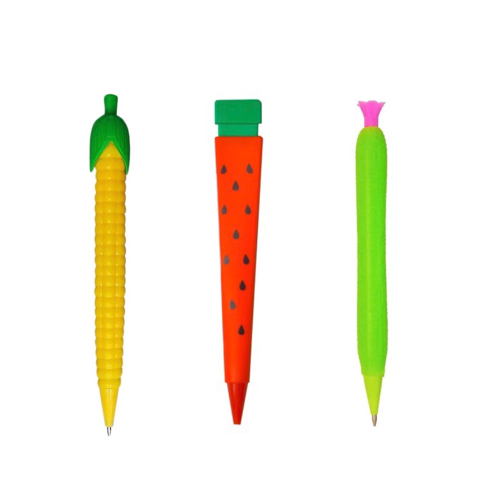 مداد نوکی 0.7 میلی متری مدل صیفی جات و میوه جات مجموعه 3 عددی