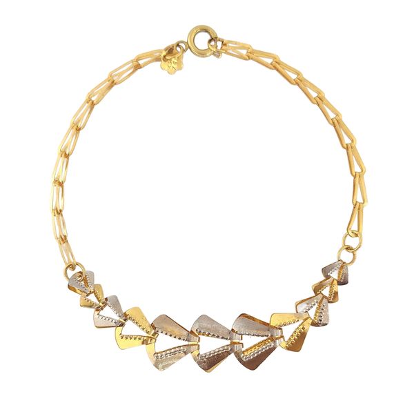 دستبند طلا 18 عیار زنانه طلا و جواهرسازی افرا مدل لیزری 250