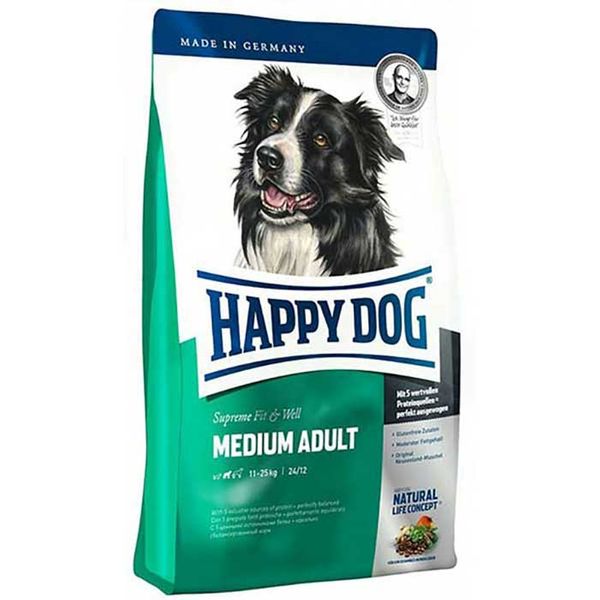  غذای خشک سگ هپی داگ مدل MEDIUM ADULT وزن 4 کیلو گرم