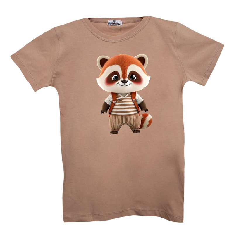 تی شرت آستین کوتاه  بچگانه مدل روباه کد 1