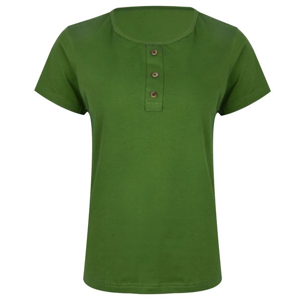 تی شرت آستین کوتاه زنانه کانتکس مدل 249010712 نخ پنبه رنگ سبز
