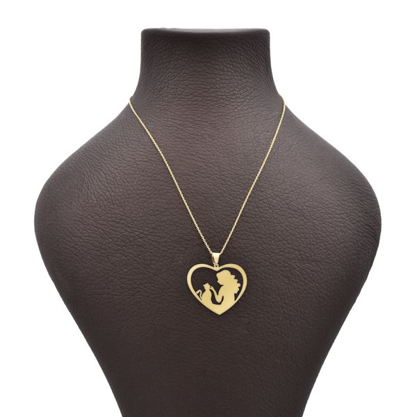 گردنبند طلا 18 عیار زنانه شمیم گلد گالری مدل قلب کد PA241