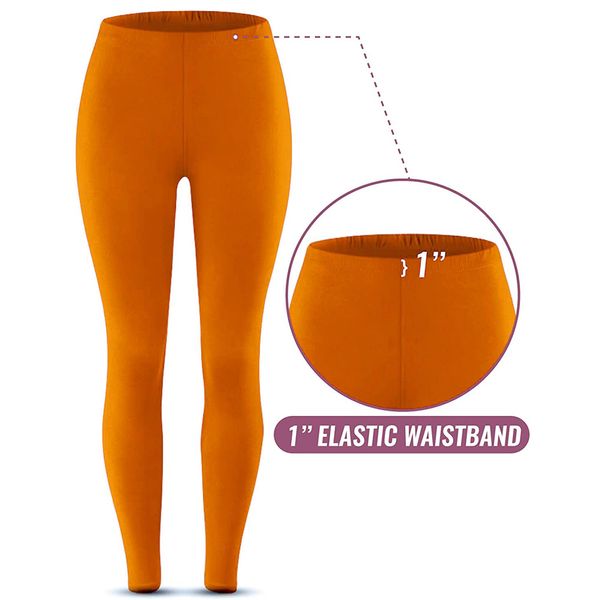 لگینگ زنانه مدل ساتینا کد AS1503 رنگ نارنجی