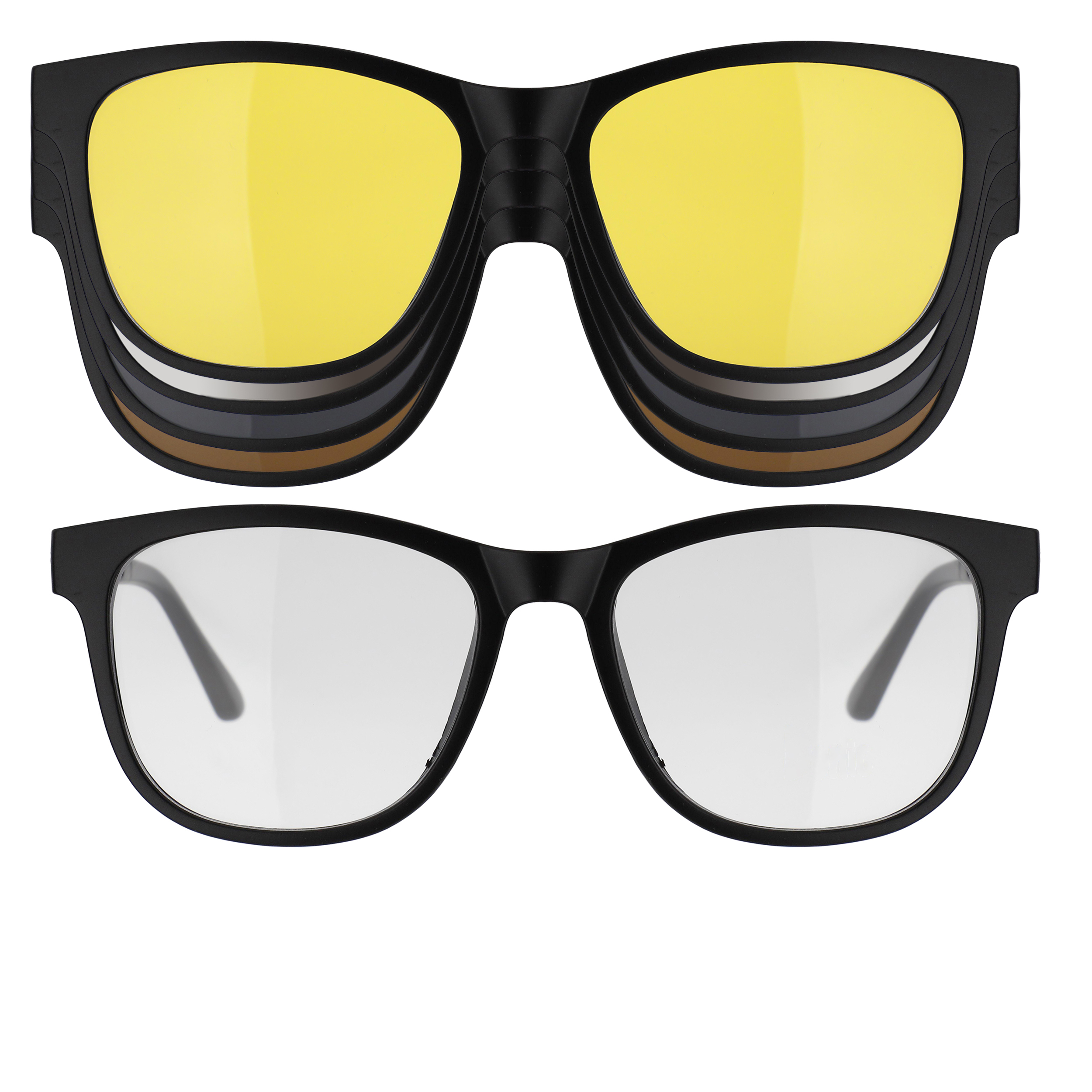 فریم عینک طبی دونیک مدل tr2230-c2 به همراه کاور آفتابی مجموعه 5 عددی