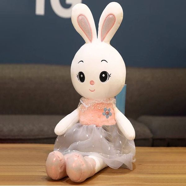 عروسک مدل خرگوش دامن توری ارتفاع 40 سانتی‌متر