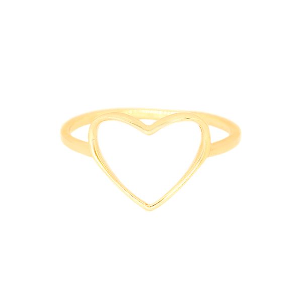 انگشتر طلا 18 عیار زنانه ماوی گالری مدل قلب توخالی