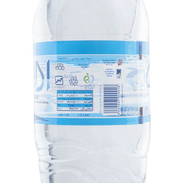  آب معدنی دی دی واتر - 1.5 لیتر بسته 6 عددی