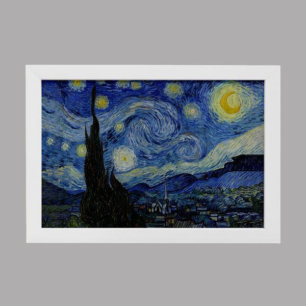 تابلو خندالو مدل دکوراتیو شب های پر ستاره ونگوگ Van Gogh کد M111 مجموعه 1 عددی