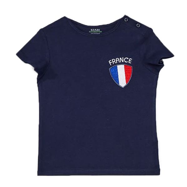 تی شرت آستین کوتاه پسرانه کیابی مدل فرانسه XO040