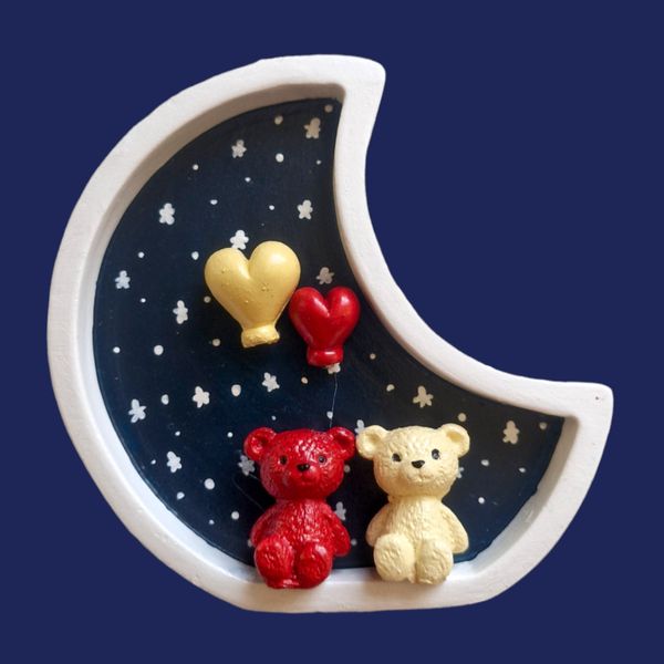 مجسمه مدل خرس عاشق و ماه