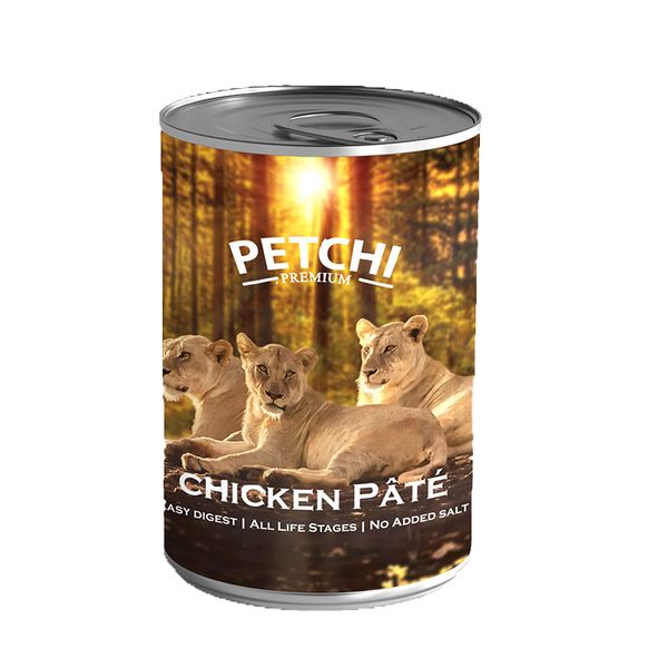 کنسرو غذای گربه پتچی مدل پته مرغ Petchi Chicken Pate وزن 420 گرم