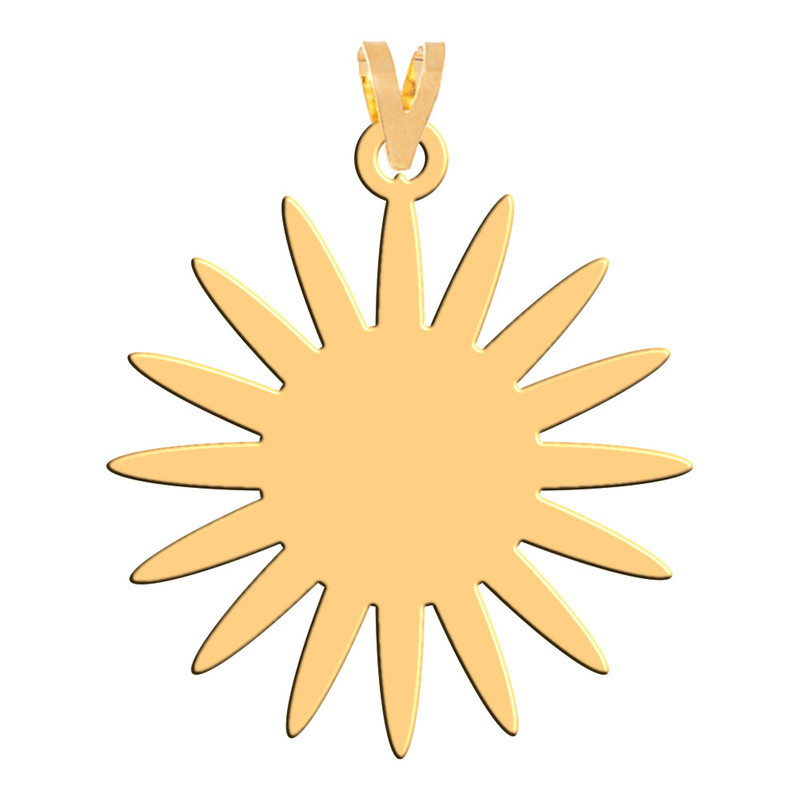 آویز گردنبند طلا 18 عیار زنانه مدل خورشید کد S2138