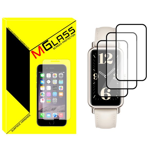 محافظ صفحه نمایش نانو ام‌گلس مدل Pmma-MG مناسب برای ساعت هوشمند هواوی Watch Fit mini بسته سه عددی