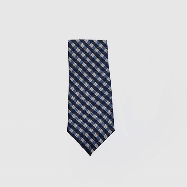 کراوات مردانه ال سی وایکیکی مدل چهارخانه رنگ سرمه ای
